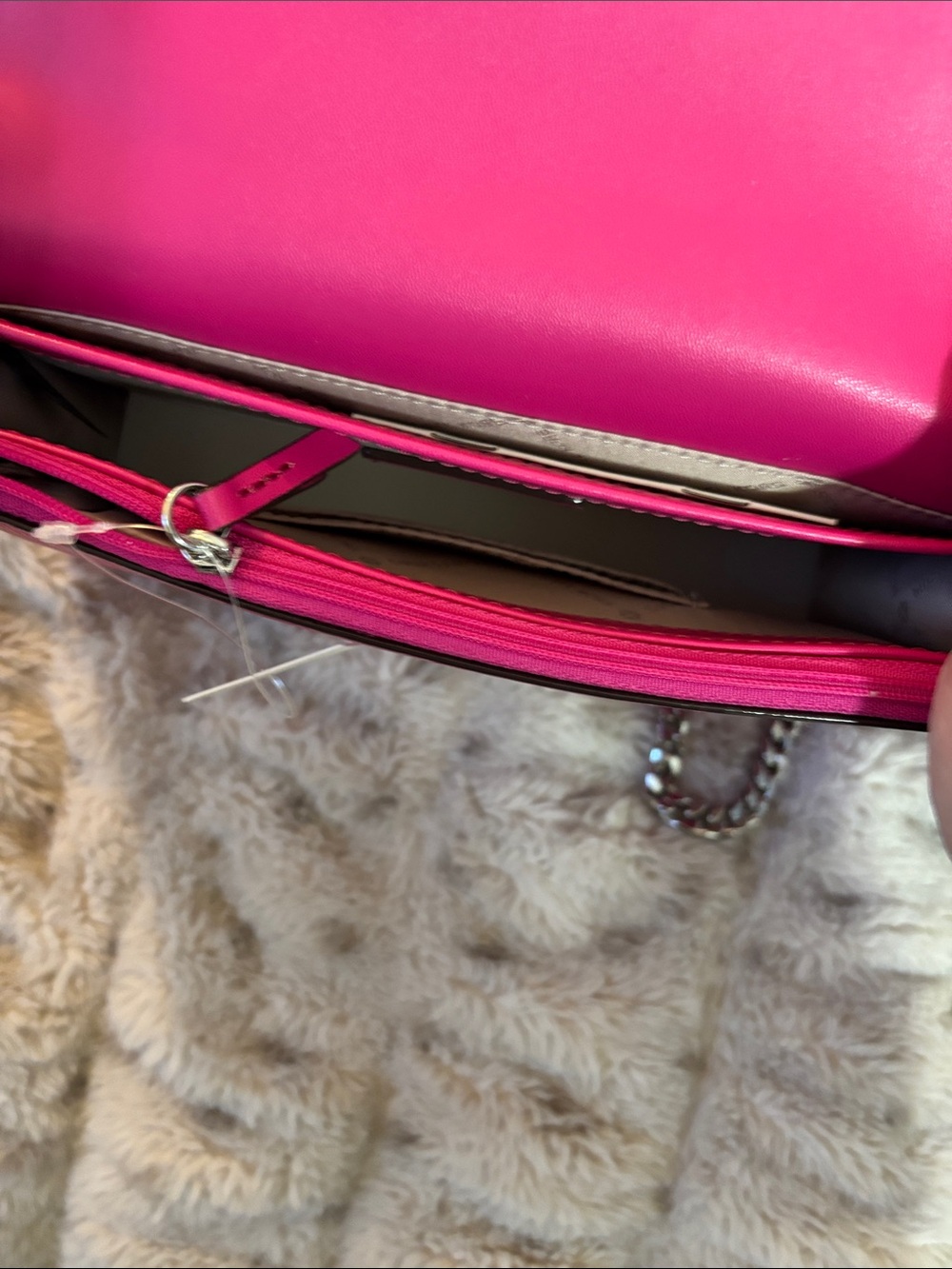 Michael Kors Jet Set Leather Medium Flap Chain Crossbody in Wild Berry - Picture 5 of 9
